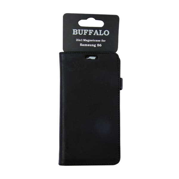 BUFFALO Mobilfodral 3 Kortfack Svart - Samsung S6