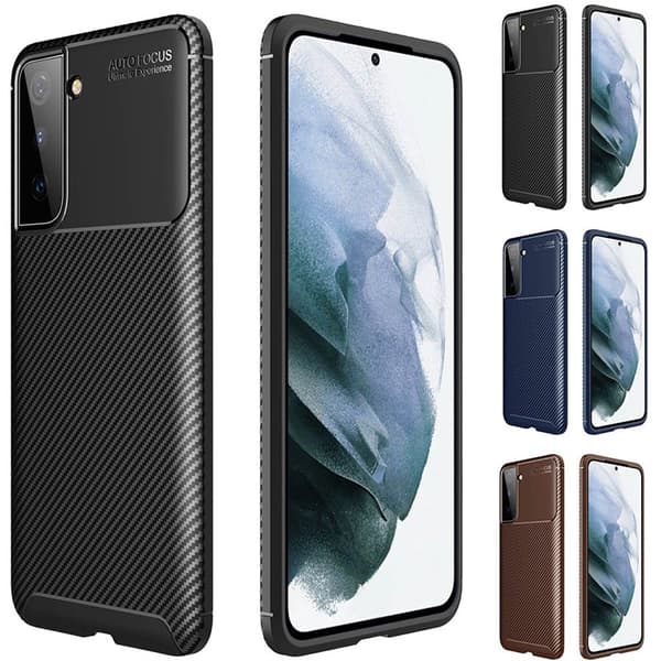 Karbon silikon Deksel Samsung Galaxy S21 Plus : Farge - Blå