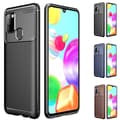 Miniatyrbilde 2 av 3: Karbon silikon Deksel Samsung Galaxy A21s : Farge - Blå