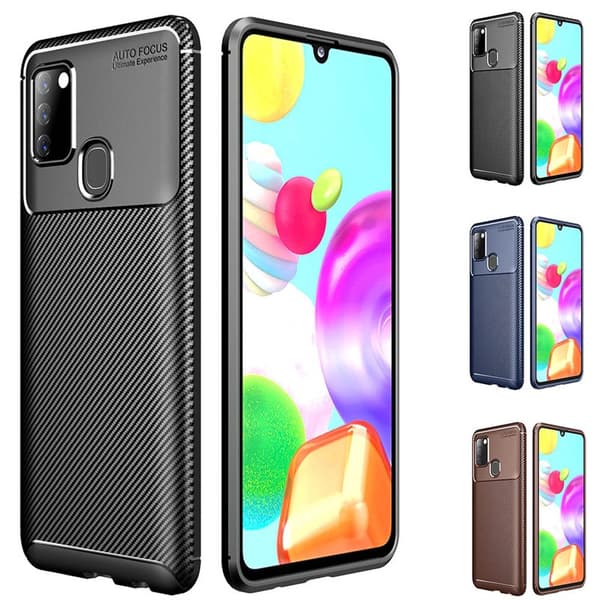 Carbon silikone cover Samsung Galaxy A21s : farve - brun