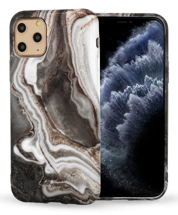 iPhone 12 / iPhone 12 Pro skal Marmor Grå-Vit