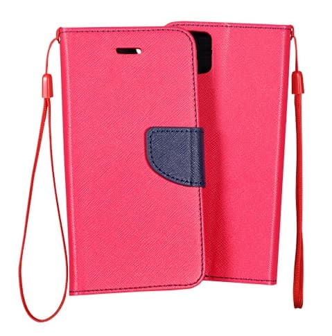Plånboksfodral iPhone 12 / iPhone 12 Pro ECO Rosa / Marinblå