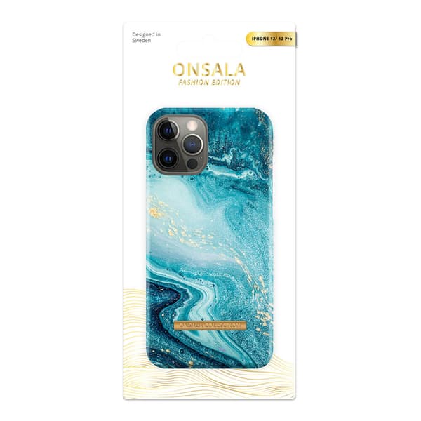 Mobilskal Soft Blue Sea Marble - iPhone 12 / 12 Pro