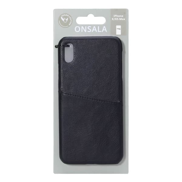 Kännykän kansi iPhone X / XS Max Card -lokero Musta