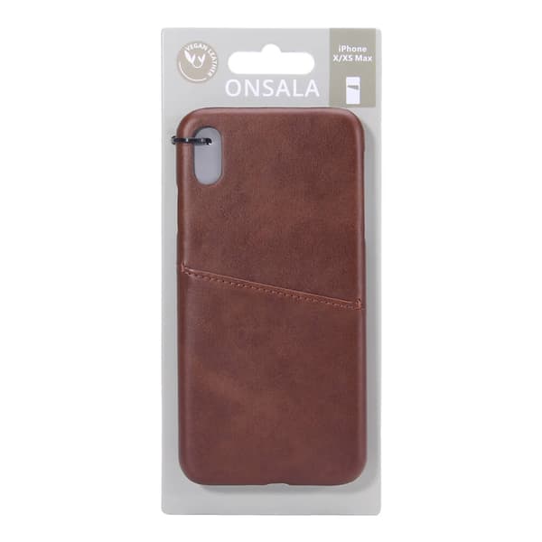 Matkapuhelimen kuori iPhone X / XS Max Card -lokero Ruskea