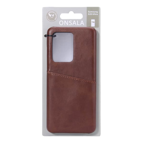 Mobilcover med Kortrum Samsung S20 Ultra Brun