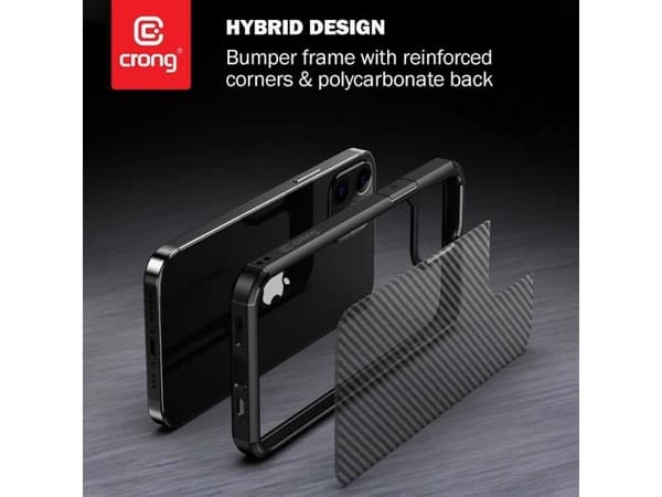 Crong Crong Hybrid Carbon - case for iPhone 12 Pro Max black