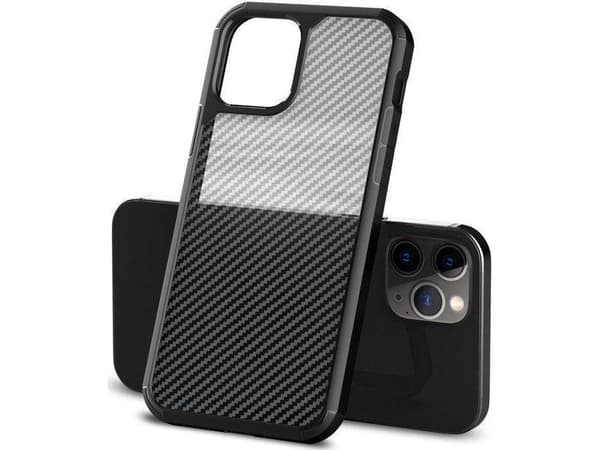 Crong Crong Hybrid Carbon - case for iPhone 12 Pro Max black