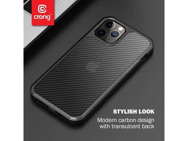 Crong Crong Hybrid Carbon - case for iPhone 12 Pro Max black