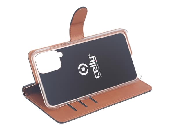 Celly WALLY945, Folio-kotelo, Samsung, Galaxy A12, 16,5 cm (6.5"), Musta