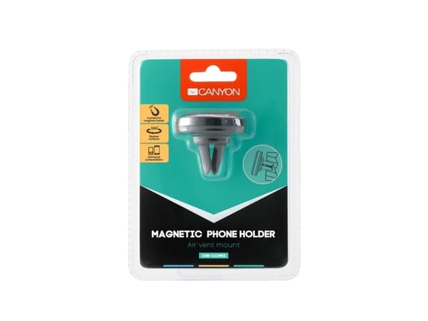 Canyon CH-2 - Bilholder for mobiltelefon - magnetic, air vent - svart