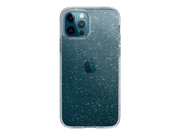 Spigen Liquid Crystal Glitter - Baksidesskydd för mobiltelefon - termoplastisk polyuretan (TPU) - kristallkvarts - för Apple iPhone 12, 12 Pro