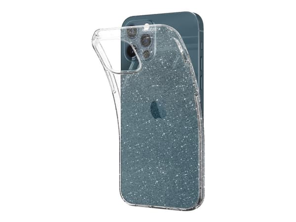 Spigen Liquid Crystal Glitter - Baksidesskydd för mobiltelefon - termoplastisk polyuretan (TPU) - kristallkvarts - för Apple iPhone 12, 12 Pro