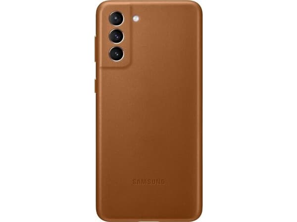 Samsung Leather Cover EF-VG996 - Baksidesskydd för mobiltelefon - genuint läder - brun - för Galaxy S21+ 5G