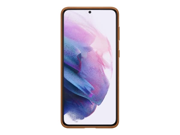 Samsung Leather Cover EF-VG996 - Baksidesskydd för mobiltelefon - genuint läder - brun - för Galaxy S21+ 5G