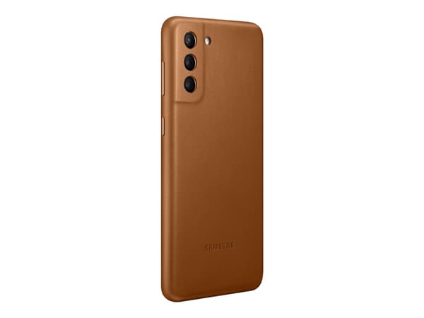 Samsung Leather Cover EF-VG996 - Baksidedeksel for mobiltelefon - ekte skinn - brun - for Galaxy S21+ 5G