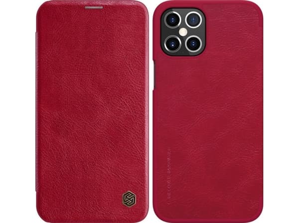 Nillkin Nillkin Qin lærhylsterveske til iPhone 12 Pro Max rød universal