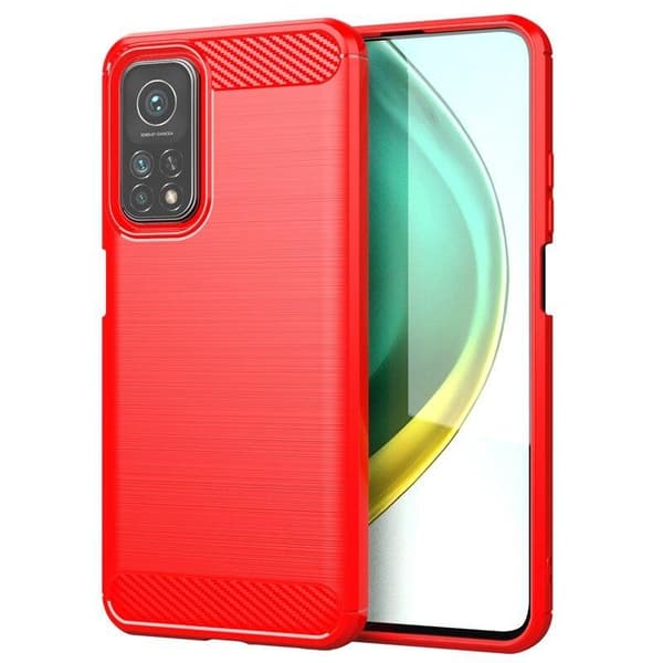 Stöttåligt Armor Carbon TPU-skal Xiaomi Mi 10T/10T Pro Röd