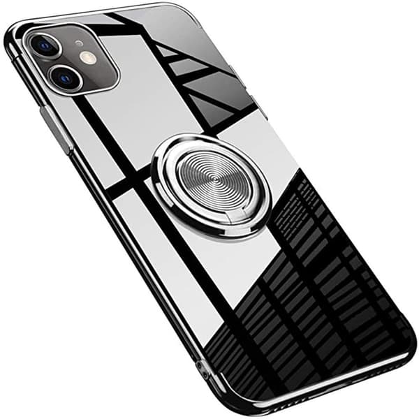 iPhone 12 Mini - Stilrent Skyddsskal med Ringhållare (FLOVEME) Silver Silver