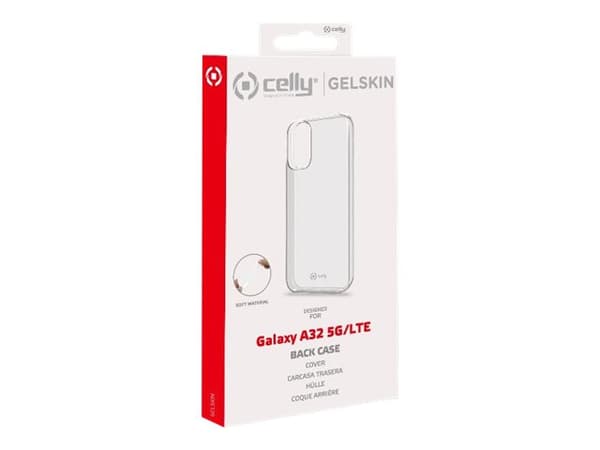 Celly Gelskin - Baksidedeksel for mobiltelefon - termoplast-polyuretan (TPU) - gjennomsiktig - for Samsung Galaxy A32 5G