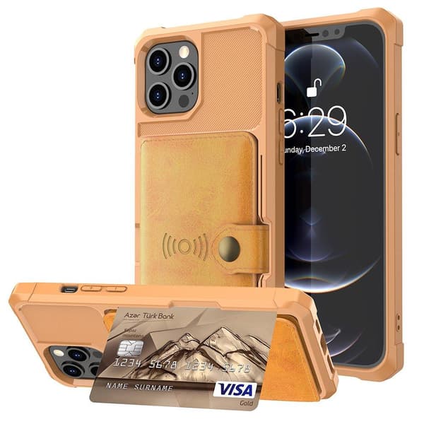 Smidigt Stilsäkert Skal med Kortfack - iPhone 12 Pro Max