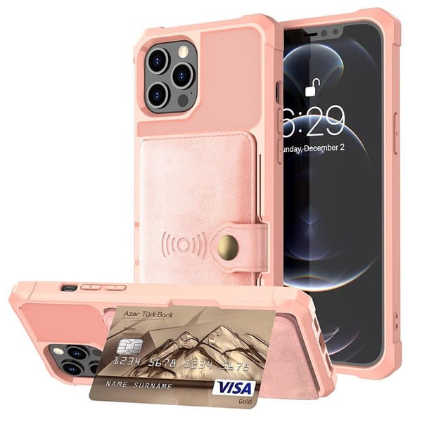 Smidigt Stilsäkert Skal med Kortfack - iPhone 12 Pro Max