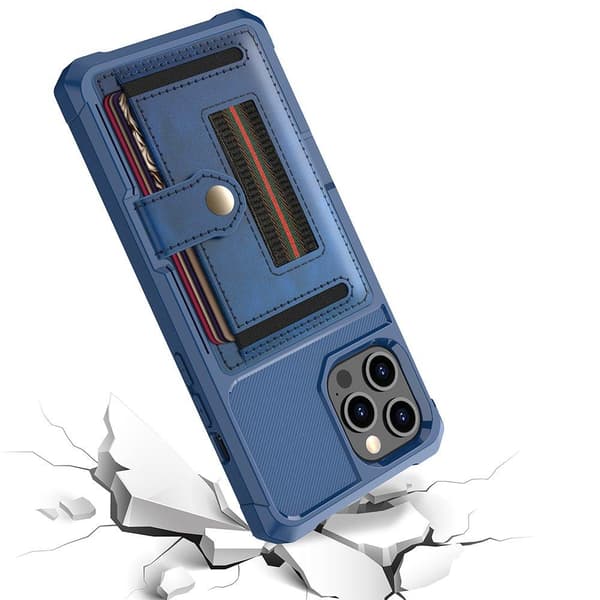 iPhone 12 Pro Max - Praktiskt Stilsäkert Skal med Korthållare