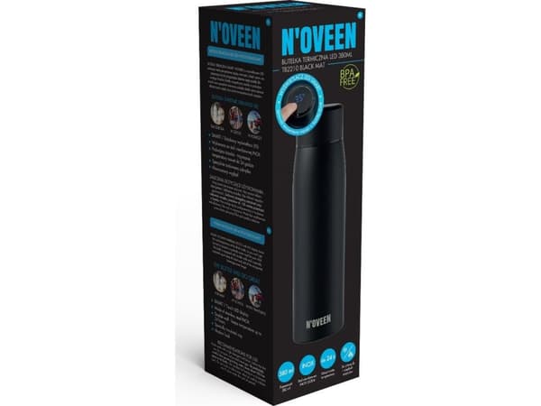 Noveen NOVEEN LED termoflaske 380 ml TB2210 Sort Matt