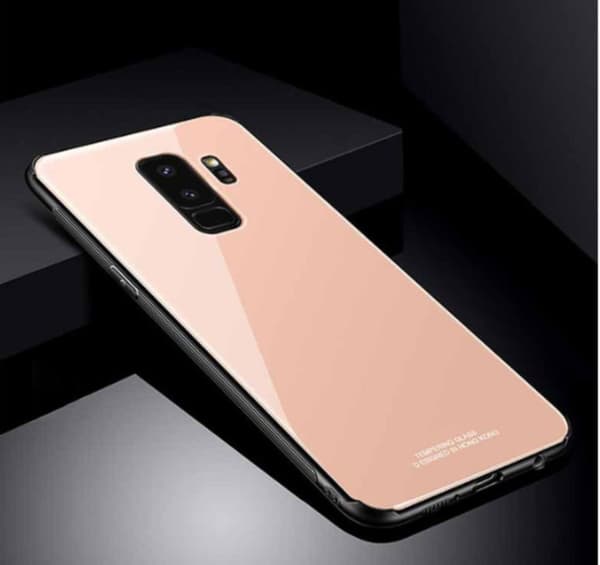 Glas fodral För Samsung Galaxy S9 plus vit