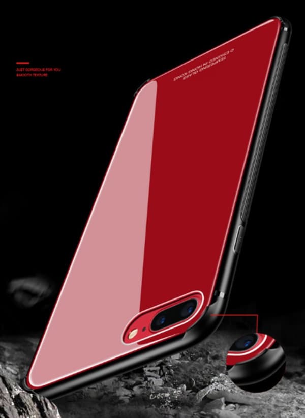 Glas fodral För Iphone 7/8 vit Svart