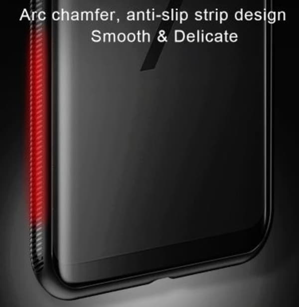 glas fodral för samsung s9 plus röd