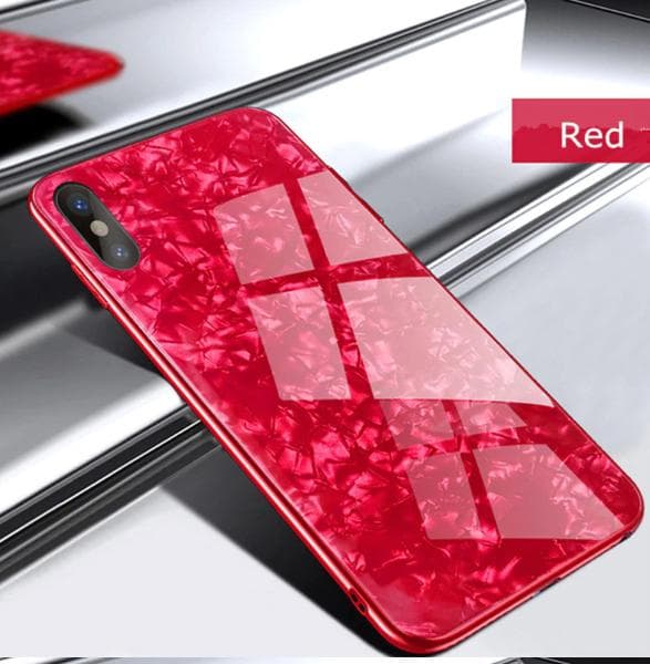 Lyxigt glänsande tempererat glas för Iphone X/Xs svart