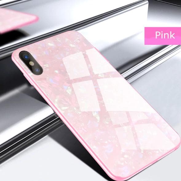 Lyxigt glänsande tempererat glas för Iphone X/Xs svart