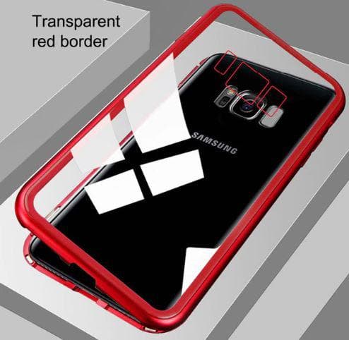 magnetisk glas bakfodral Samsung s9 svart