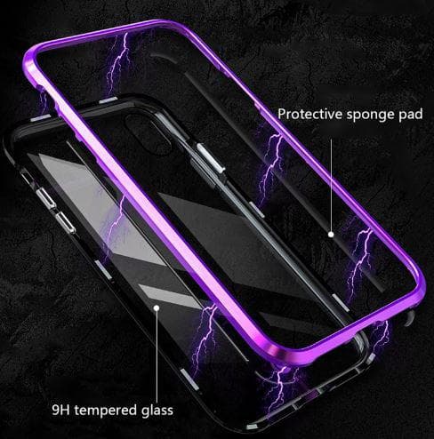 magnetisk glas bakfodral Samsung s9 svart