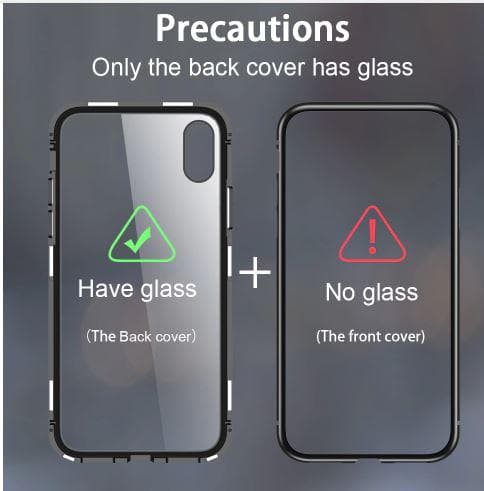 magnetisk glas bakfodral Samsung s9 svart