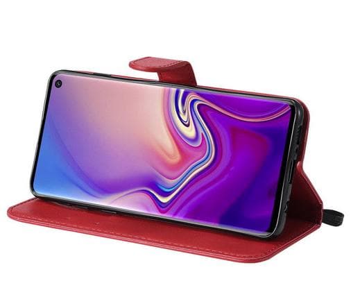 Lyxig plånboksfodral till Samsung Galaxy S10 brun