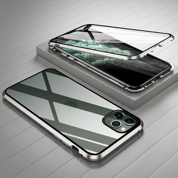 Magnetisk Aluminiummetall  för iphone X svart