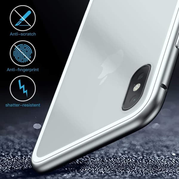 Magnetisk Aluminiummetall för iphone X svart