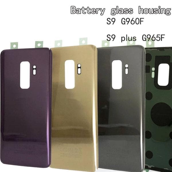 Kompatibelt batteri bakskydd för samsung s9 plus svart grå