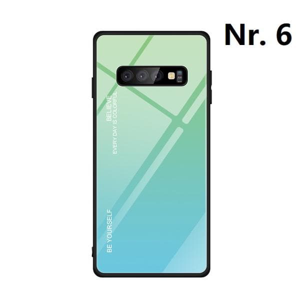 gradient glas  för Samsung S10 nr.1 lila Ljusgrön