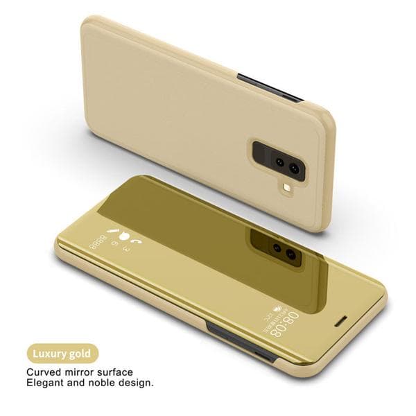 Elegant flipfodral för Samsung A 40 svart Guld