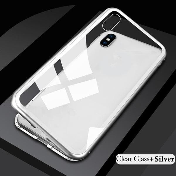 magnet fodral för din iphone 11 med häradt glas svart