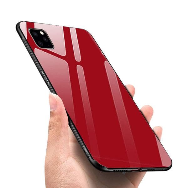 Forcell Glass  fodral för iphone 11 pro svart Röd