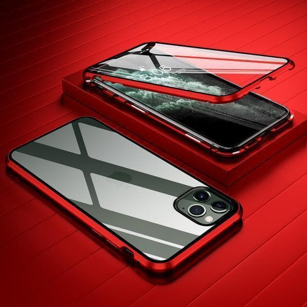 Doubel magnet fodral för iphone 11 lila