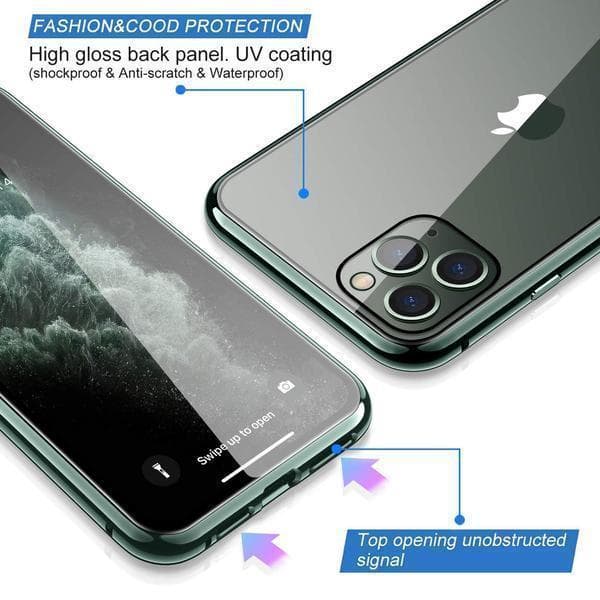 Doubel magnet fodral för iphone 11 lila