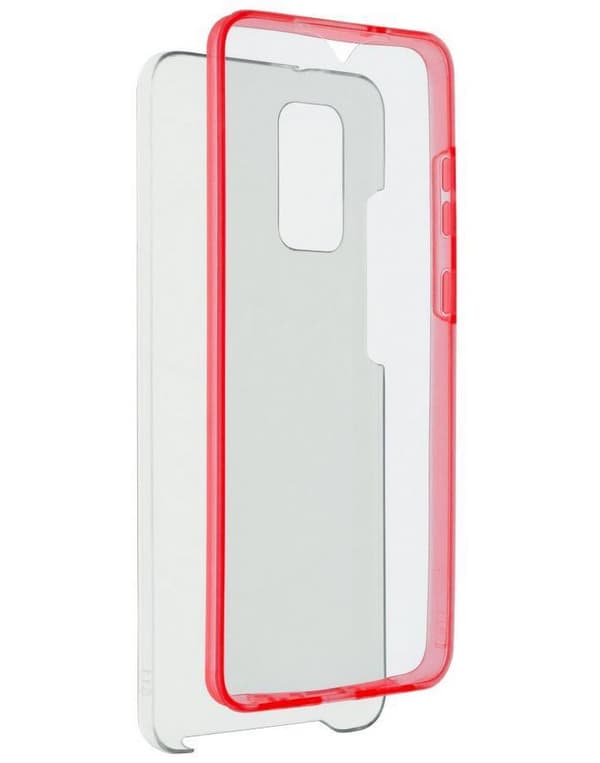 front och back silikon fodral för Samsung A41  transparent