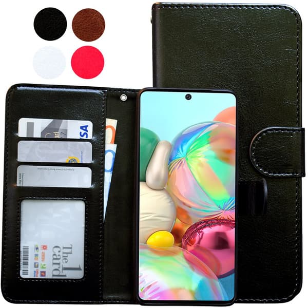 Samsung Galaxy A51 - Læder cover / Beskyttelse Black