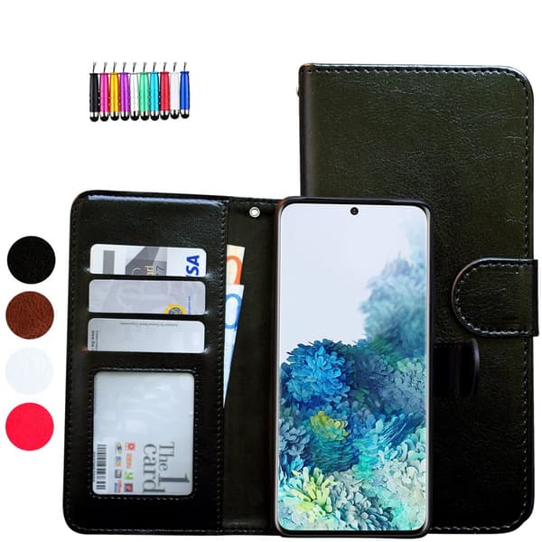 Samsung Galaxy S20 Plus - Læder cover / Beskyttelse White
