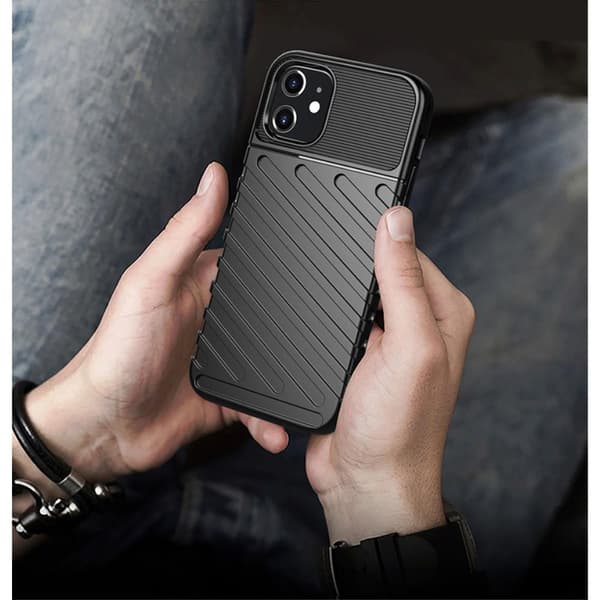 Thunder Twill Texture Skal iPhone 12 Mini - Svart